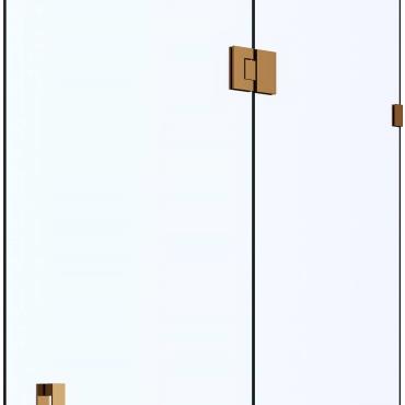 Frameless Shower Screens Front Only - Dusk Bronze
