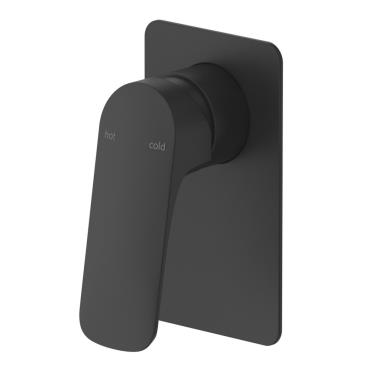 Kaza Shower Mixer - Square Plate - Black