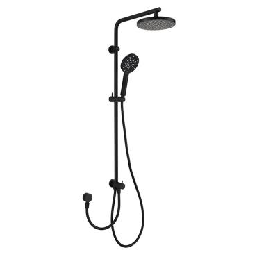 Mica Dual Shower on Rail 2 Hose - Black