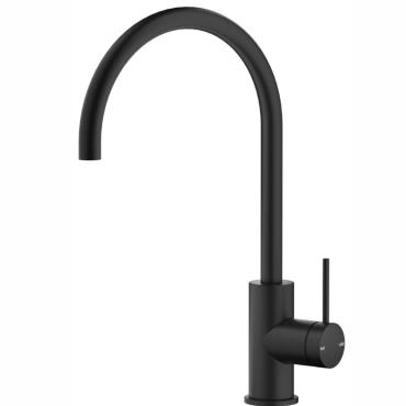 Mica Gooseneck Sink Mixer - Black