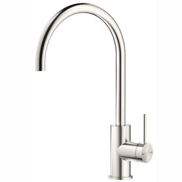 Mica Gooseneck Sink Mixer - Brushed Nickel