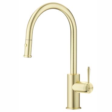 Mica Heritage Pull-Out Sink Mixer - French Gold