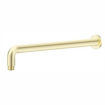 Mica Wall Shower Arm - 450mm - Curved - French Gold