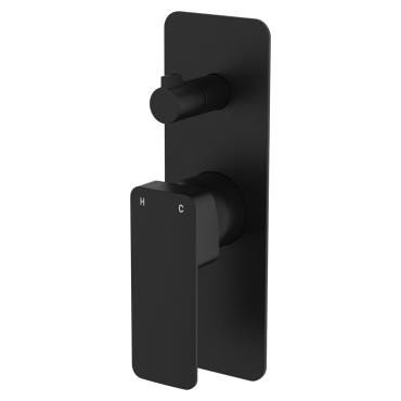 Tono Wall Diverter Mixer 1 Plate - Black (Matt)