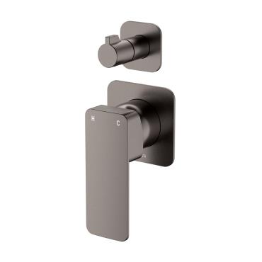 Tono Wall Diverter Mixer 2 Plate - Gun Metal Grey