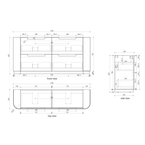 VANITIES - Curva Floor Vanity Cabinet Only