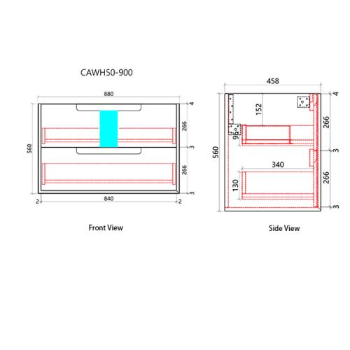 VANITIES - Flauto Wall Hung Vanity