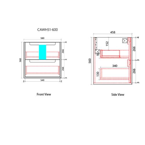 VANITIES - Moreno Wall Hung Vanity