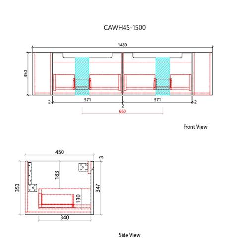 VANITIES - Savio Wall Hung Vanity