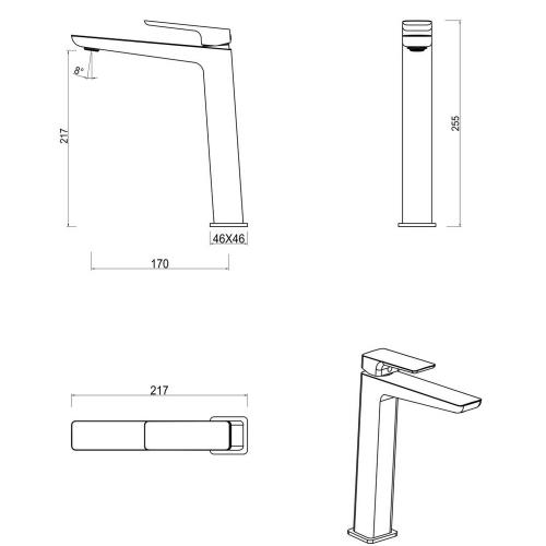 TAPWARE - Tiago Tall Basin Mixer