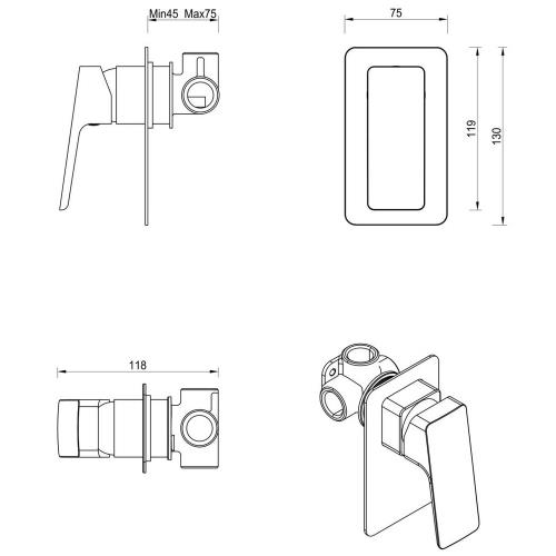 TAPWARE - Tiago Shower Mixer