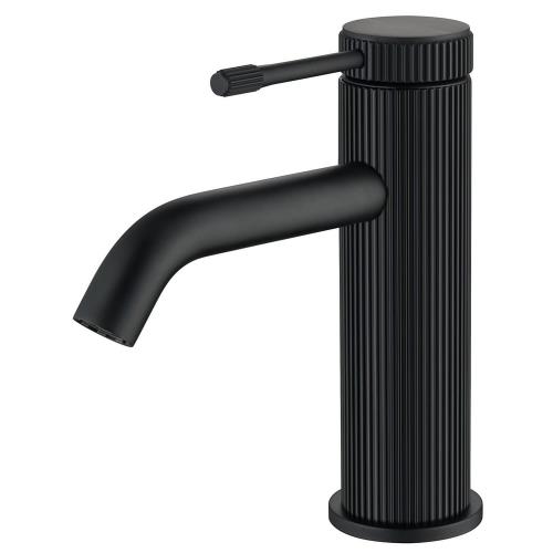 TAPWARE - Mica Fluted Basin Mixer - Black