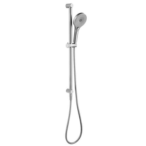 SHOWERS - Mica Fluted Shower Rail - Inbuilt Inlet - Brushed Nickel
