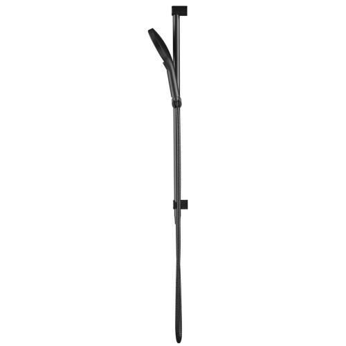 SHOWERS - Mica Fluted Shower Rail - Inbuilt Inlet - Gunmetal