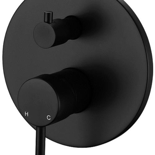 TAPWARE - Cosmo Wall Mixer with Diverter - Black - 