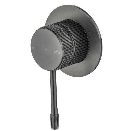 TAPWARE - Mica Fluted Shower Mixer - Gun Metal Grey