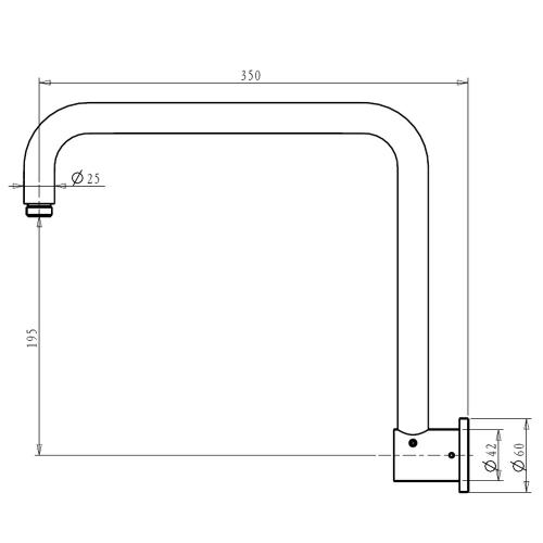 TAPWARE - Mica Heritage Gooseneck Shower Arm