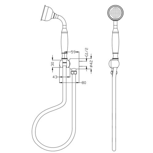 TAPWARE - Mica Heritage Hand Shower