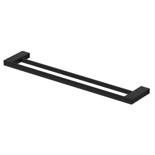ACCESSORIES - Milos Double Towel Rail - Black