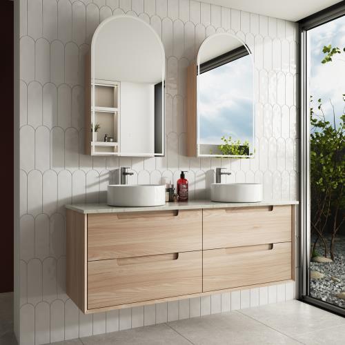 VANITIES - Ainsley Wall Hung Vanity w/ Ceramic Top