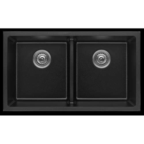 KITCHEN & LAUNDRY - BLACK Double Bowl Sink