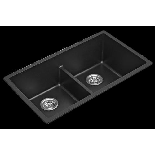 KITCHEN & LAUNDRY - BLACK Double Bowl Sink