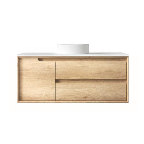 VANITIES - Byron Wall Hung Vanity Range - Natural Oak, 1200mm