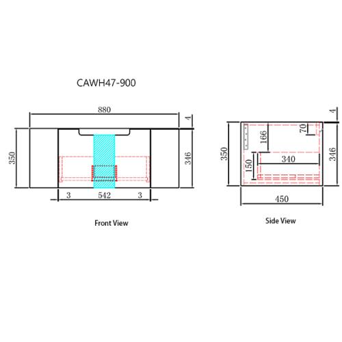 VANITIES - Carita Wall Hung Vanity