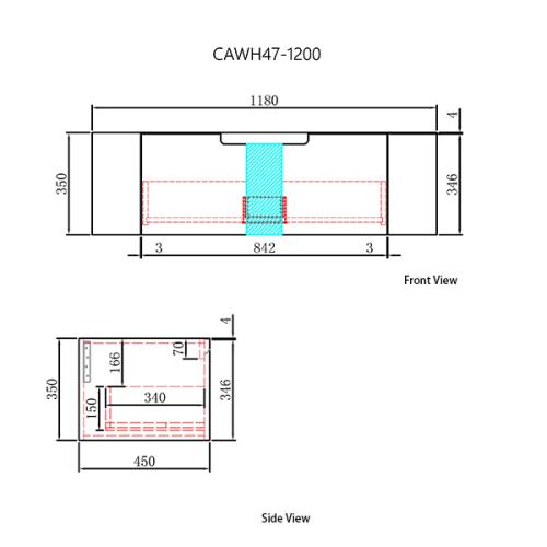 VANITIES - Carita Wall Hung Vanity