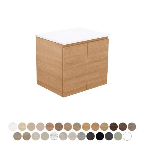 VANITIES - Carmen Wall Hung Doors & Draws Vanity w/ Dolce Ceramic Top VANITIES - Carmen Wall Hung Doors & Draws Vanity w/ Dolce Ceramic Top