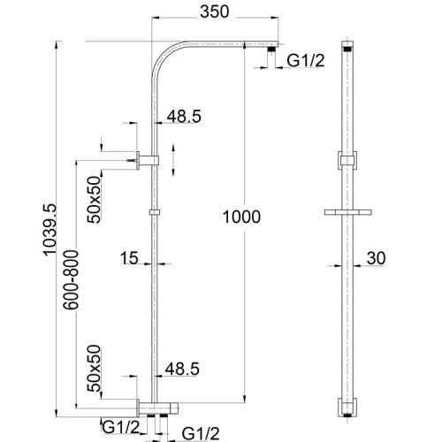 TAPWARE - Deko Double Shower Dual Hose