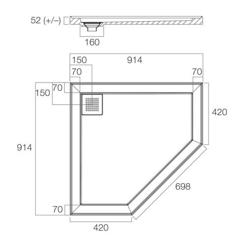 SHOWERS - ECO Shower Bases - Corner