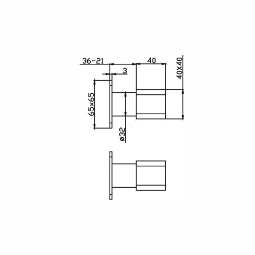 TAPWARE - Elegant Wall Top Assembly - 