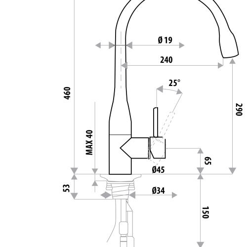 TAPWARE - Elle Stainless Steel Mixer With Veggie Spray