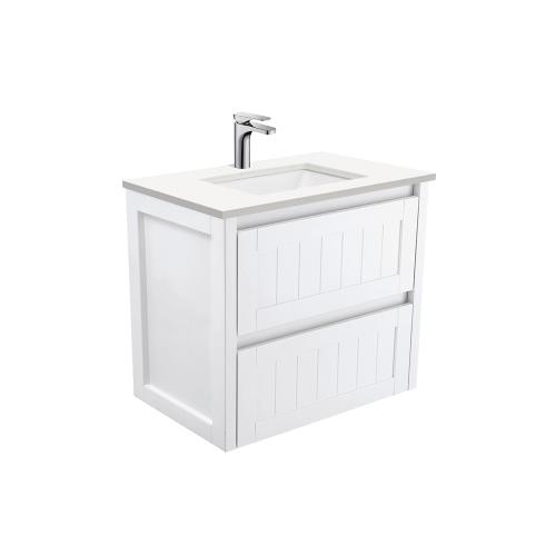 VANITIES - Hampton Wall Hung Vanity - 750mm, Stone Top and Undermount Bowl