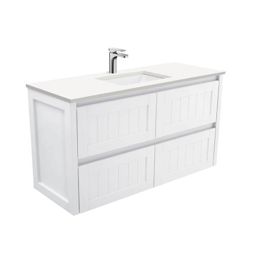 VANITIES - Hampton Wall Hung Vanity - 1200mm, Stone Top and Undermount Bowl
