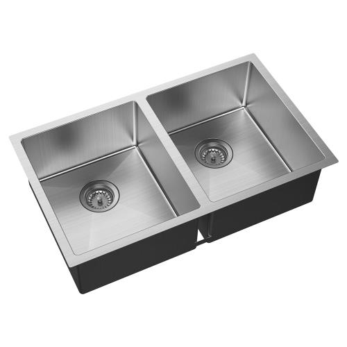 SINKS AND TROUGHS - Hana Stainless Steel Double Bowl Sink KIT