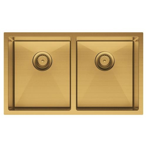 SINKS AND TROUGHS - Hana Rugged Brass Double Bowl Sink