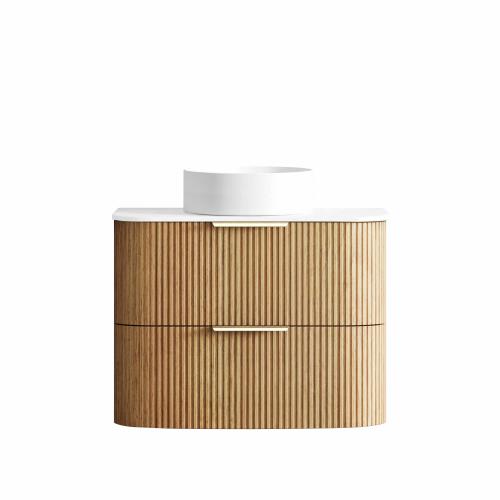 VANITIES - Havana Wall Hung Vanity - Woodland Oak, 750mm