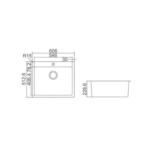 KITCHEN & LAUNDRY - Impact Single Bowl Sink