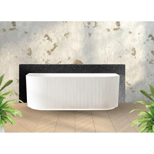 BATHS - KIRA Fluted Wall Faced Freestanding Bath