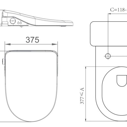 TOILETS - Lafeme Catania Standard Bidet Seat