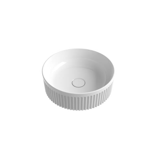 BASINS - Lilac Fluted Round Basin - Gloss White