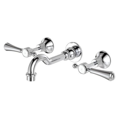 TAPWARE - Lillian Lever Basin/Bath Wall Set - Chrome