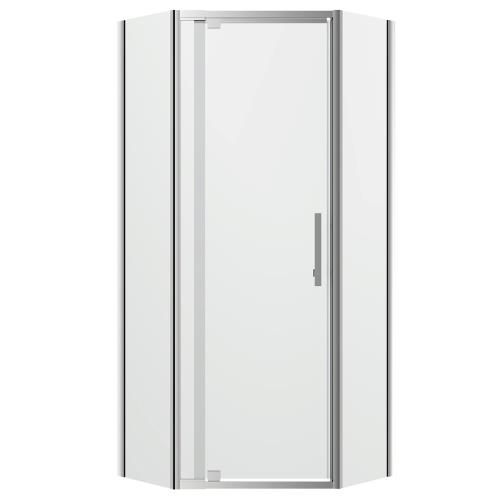 SHOWERS - Louve Neo Pivot Angle Chrome Shower Screen