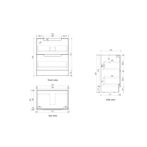 VANITIES - Lovina Floor Vanity Cabinet Only