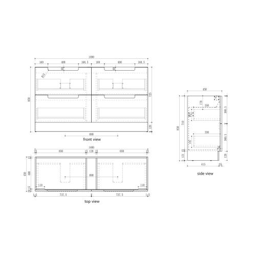 VANITIES - Lovina Floor Vanity Cabinet Only