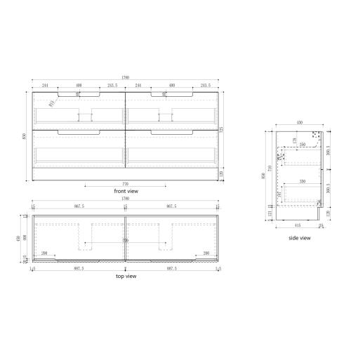 VANITIES - Lovina Floor Vanity Cabinet Only