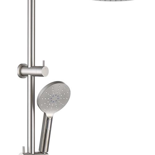 TAPWARE - Niko Double Shower on Rail - Brushed Nickel