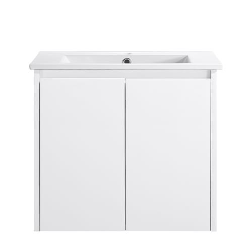 VANITIES - Orion Wall Hung Vanity - 600mm, Ceramic Top